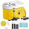 VAYOTOY Tornio per Ceramica, 25CM Macchina da Tornio per Argilla che Forma la Macchina 350W Strumento Elettrico di Argilla fai da te con Pedale e Bacino Staccabile