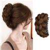 XFSRG Coda Finta Capelli Chignon Capelli Finti Chignon Facile Posticci Copricapo Ciambella Intrecciata Capelli Accessori Scrunchies（Marrone chiaro）
