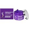 Crsetmyth Maschera Viola Alla Cheratina per Capelli Biondi, Platino, Grigi O Decolorati - Neutralizzante Toni Giallognoli, Idratazione E Riparazione per Capelli Danneggiati, Secchi E Disidratati Hair Mask
