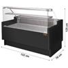 Banco Vetrina Refrigerato Semi-Ventilato Mod. Rovigo, Lung. 152 cm, Prof. 78 cm, +2°C/+5°C, con Riserva, Vetri Dritti, Plexiglass e Vetro Intermedio