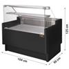 Banco Vetrina Refrigerato Semi-Ventilato Mod. Rovigo, Lung. 104 cm, Prof. 90 cm, +2°C/+5°C, con Riserva, Vetri Dritti, Plexiglass e Vetro Intermedio