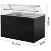 Banco Vetrina Refrigerato Ventilato Per Pasticceria Mod. Belluno, +2°C/+6°C, 3 Vassoi e 1 Mensola Intermedia, Lunghezza 137,7 cm, Colore Nero