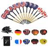 Shunwige Sinwind Freccette Professionali Punta Plastica, Set di 12 Freccette Morbide per Bersaglio Elettronico con 36 Freccette Voli (12 Stili × 3) e 36 Punte Morbide di Freccette