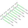 PATIKIL 3.3 Filo Guida da Pesca con Tubo Luminoso, 50 Pezzi Attrezzatura da Pesca A 3 Vie Connessione per Estensione Attrezzatura da Pesca, Verde