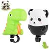 NAMIC 2 Pezzi Clacson da Bicicletta per Bambini, Dinosauro Verde, Panda, Forte, Stringi L'altoparlante, Altoparlante Universale Simpatico Cartone Animato, Accessori Bici Equilibrio
