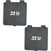 ADNB3D Set di due scatole di immagazzinaggio e trasporto per munizioni calibro .22 LR per scopi competitivi e ricreativi. Nero