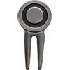 Generisch Forchetta da golf in acciaio inox argento | Divot Tool per la cura del verde | Con pennarello magnetico | Pratico e adatto per il golf