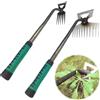 NAVESO 2 Pezzi Estirpatore Erbacce Manuale, Sarchiatore Manuale Inossidabile, con Artiglio A 5/11 Denti Estirpatore Erbacce, Attrezzi Giardinaggio Kit per Rimuovere Le Erbacce dal Giardino