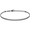Sector No Limits Bracciale Uomo in Argento 925‰ rodiato con Catena Grumetta, Collezione SILVER COLLECTION - SAXY04