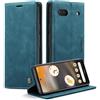 Monweicz Cover Compatibile con Google Pixel 6A, Custodia Portafoglio con Slot per Scheda, Protezione Completa Premium in Pelle PU, Flip Libro Magnetica Google Pixel 6A, Blu-verde