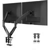 Pholiten Supporti per 2 monitor, Supporto per doppio monitor da scrivania, Braccio per doppio monitor con molla a gas, per schermi da 17-27 MD81SP