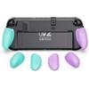 Savage Raven by Skull & Co. NeoGrip for Nintendo Switch 2: An Ergonomic Grip Hard Shell Handheld Case with Replaceable Grips [to fit All Hands Sizes] [No Carrying Case]- Light Purple+Light Green