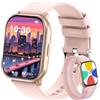 EUNICECG Smartwatch Bambini per Bambino Bambina - Contapassi Cardiofrequenzimetro 100+ Sportive Sveglia Calcolatrice Giochi Regalo - Orologio Fitness Digitale Orologio Smartwatch per Ragazzi Ragazze