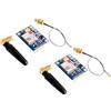 TECNOIOT 2pcs SIM800L V2.0 5V Wireless GSM GPRS MODULE Quad-Band with Antenna Cable Cap