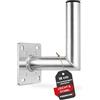 Premium X 18 cm supporto a parete in alluminio SAT per satellite Supporto a parete per antenna satellitare Supporto a parete in alluminio per antenna satellitare
