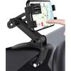 woleyi Porta Telefono Auto, Supporto Tablet Cellulare per Auto Cruscotto, Specchietto Retrovisore, Visiera Parasole con Clip a Molla Regolabile 360°, per iPhone, iPad, Samsung, Google, LG da 4-11