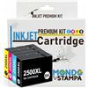 Mondo Stampa PGI-2500XL - Resa XL 2.500 Pagine, Cartucce d'Inchiostro Compatibili con Stampanti Canon Maxify (1 Nero, 1 Ciano, 1 Magenta, 1 Giallo), per serie MB5150, MB5450 e altri modelli