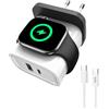 ACEQINGSE Caricatore da parete 3 in 1 per Apple Watch, PD 25 W,doppia porta per iPhone, ricarica rapida USB-C,caricabatterie indispensabile da viaggio per iWatch Ultra/SE/11/10/9/8,serie iPhone Android (bianco)