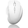 Uiosmuph G09 Mouse Wireless Bluetooth, BT5.1+2.4G Ricaricabile Mouse Senza Fili, Silenzioso Mouse Senza Fili per Laptop/MacBook/Android/PC/Mac, Bianca