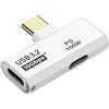 SinLoon Adattatore USB C 3.2 10 Gbps USB C Maschio a Femmina con Adattatore di Alimentazione PD da 100 W per Laptop Tablet Telefono - Bianco