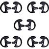HYSHIKRA Auricolari morbidi di ricambio per cuffie acustiche per walkie talkie Coil Tube Audio Kit, 5 paia (Small, Black)