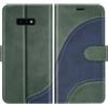 BoxTii Cover per Galaxy S10e, Custodia in PU Pelle Portafoglio per Samsung Galaxy S10e, Magnetica Cover a Libro con Slot per Schede, Verde