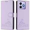 MOJIA Cover per Blackview Wave 8C / Wave 8 / Oscal Flat 2 / 2C, Custodia Portafoglio in Pelle PU Premium, Custodia a Libro per Telefono con Porta Carte Con Funzione Antifurto RFID. Viola