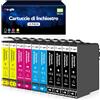 Meagiis Compatibili con 405XL Cartucce d'inchiostro Compatibili con Epson Workforce WF-7310 WF-7830 WF-7835 WF-7840 Pro WF-3820 WF-3825 WF-4820 WF-4825 WF-4830 (4 Nero, 2 Ciano, 2 Magenta, 2 Giallo)