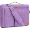 MOSISO 13,3 Pollici Borsa Tracolla Laptop, 13-13,3 Pollici Custodia Computer Compatibile con MacBook Air/Pro 13/Pro 14, HP Dell ASUS,Lato Open Borse Messenger&4 Cerniera Tasche&Handle, Lilla