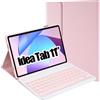 SUEEWE Tastiera con Cover per Lenovo Idea Tab 11 Tablet 2025 (TB-336ZU/FU), Custodia con Staccabile Italiano ‎QWERTY Tastiera, Rosa