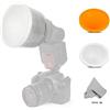 FOMITO Universale Cloud Lambency Flash Diffusore + 2 Pcs Cover Bianco & Arancione Set Per Flash Speedlite