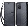 KENHONER Compatibile Cover con Oppo A16s/ Oppo A16 4G,Premium Pelle PU Portafoglio Flip Libro Custodia Cover per Oppo A53s 5G/ Oppo A54S [Protezione Completa] (Nero)
