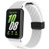 Hiseus Cinturino Compatibile con Samsung Galaxy Fit 3 Cinturini Sportivo in Silicone Traspirante (Bianco)