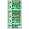 Generico KIT 6 ADESIVI USCITA DI EMERGENZA 10X30CM NEGOZIO azienda segnaletici segnali porta COD210