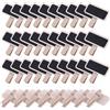 Pamtns 50 Pezzi Mini Lavagna Nero Legno Messaggio Rettangolo Ardesia a Clip Mini Lavagna Decorativa con Clip Piccola Memo Board In Legno Lavagnette Segnaposto Etichetta Prezzo Foto Tag Decorazione