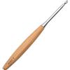 Coopay Uncinetto 5,5 mm con manico in legno di faggio e testa liscia - ago lungo ergonomico e leggero per mani artritiche