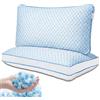 Klyvvo Set di 2 Cuscini Letto 40x80 cm, Cuscino Memory Foam Gel, Altezza Regolabile, Doppio Rivestimento Termoregolato, con Federa Rimovibile e Lavabile, Adatto a Tutte le Posizioni di Dormienza