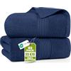 Utopia Towels - Asciugamani Bagno extra large confezione da 2-100% cotone filato ad anelli, ultra morbido e altamente assorbente, telo da bagno spesso 180 x 90 cm (Marina Militare)