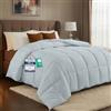 Utopia Bedding Piumone, Primavera/Estivo Piumino, Piumino Leggero, Trapunta Primavera/Estivo 100% Microfibra in Fibra Cava (Primavera/Estivo) (Grigio Chiaro, 200x200 cm)