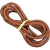 PATIKIL Cordino in Pelle Intrecciata Rotonda, 8mm Cordoncino in Pelle Piatto Piegata Corda di Cuoio per Artigianato, Creazione Gioielli, Collane, Bracciali, Marrone(3ft)