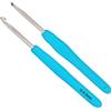 Coopay Uncinetto da 4 mm, confezione da 2, metallo massiccio, ergonomici con manici morbidi, ideale per mani artritiche, leggeri per principianti e professionisti