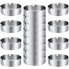 Yudobliss Posacenere Moderno in Acciaio Inox, 16 Pezzi Rotondi 8cm/3,1in da Tavolo e Balcone, Circolare per Interni ed Esterni