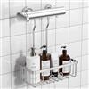jockcaras Mensola doccia da appendere, cestino doccia senza foratura, supporto per shampoo, supporto per doccia SS304, in acciaio inox, 30 x 13 x 8,5 cm