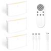 ENUOTEK Illuminazione per Scale Interne Segnapasso LED con Telecomando, 3 Pezzi Luce Notturna Ricaricabile, Applique Wireless da Parete Dimmerabile, Colori della Luce Regolabili, per Corridoio e Scale