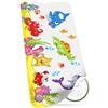 SilverRack Tappetino da bagno per bambini, 100 x 40 cm (motivo pesce - sinistra), antiscivolo, senza BPA, per bambini e bambini, tappetino da doccia resistente alla muffa, tappetino da bagno stampato