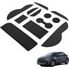 BIXUAN CHR compatibile con 2024 2025 Toyota CHR C-HR tappetini antiscivolo per console centrale, bracciolo, tappetini in gomma, supporto per bevande, tappetino antiscivolo, cuciture della porta