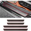 GTLM 4 Pezzi Battitacco Auto,Protezione Portiere Auto in Gomma Antigraffio per i Gradini della Porta,Universale Impermeabile Paracolpi Portiere Auto Accessori Auto (Nero/Rosso, Ampiezza 4CM)