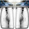 NIMOVA Coppia di indicatori di direzione per specchietto laterale sinistro e destro, trasparenti, per Ford Transit Mk8 dal 2019 in poi, OEM 1847387 1847389 BK3113B382AB BK3113B381AB | Adatto solo per modelli