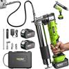 TaskStar Ingrassatore 2-in-1 con 2 Batterie da 4000 mAh, [Molto più Facile da Usare] Ingrassatore a Batteria con Adattatore per Ingrassatore a 90 Gradi, Pistola per Grasso con Luce LED Luminosa