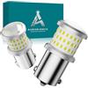 AURORIONCG Lampadine LED P21W 12V 24V Bianche 1156 BA15S 1200LM per Luci Freno Luci Retromarcia【Non Canbus】 (Confezione da 2)